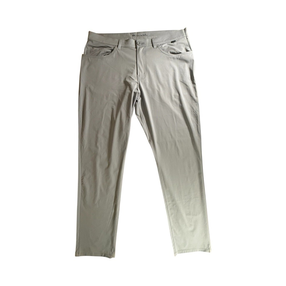 Travis Mathew Pants Adult Size 38x32 Gray Performance Golf Stretch Chino Mens